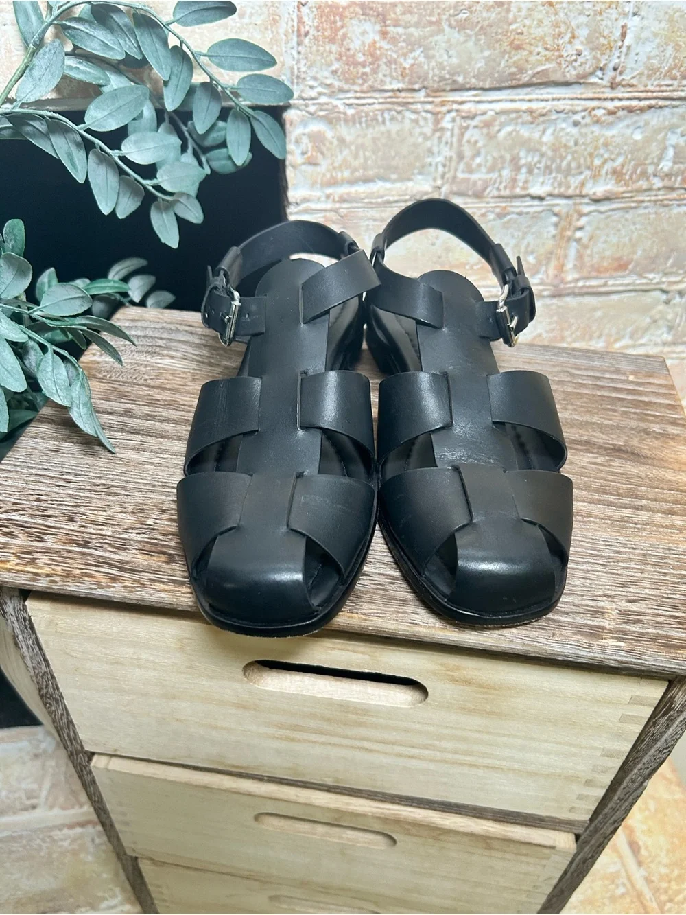 Reformation black leather